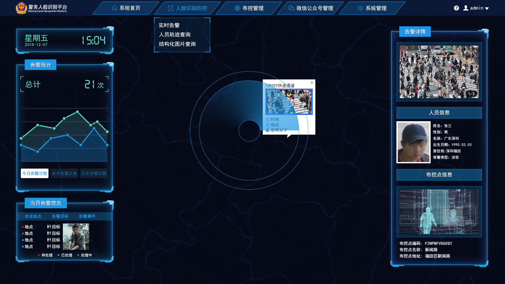 某公安局警务人脸识别平台